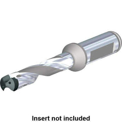 Kennametal - Series KenTIP FS, Head Connection N, 3xD, 16mm Shank Diam, Drill Body - 48mm Drill Body Length to Flange, KTFS Toolholder, 12mm Nose Diam, 110mm OAL, 110mm Drill Body Length, 49.4mm Flute Length, Flatted Straight Shank, Through Coolant - Apex Tool & Supply