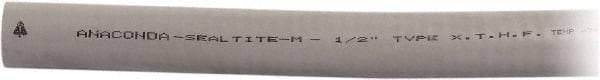 Anaconda Sealtite - 1" Trade Size, 100' Long, Flexible Liquidtight Conduit - Galvanized Steel & Silicone, 25.4mm ID, Gray - Apex Tool & Supply