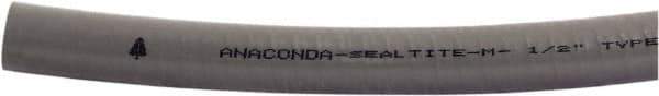 Anaconda Sealtite - 1-1/4" Trade Size, 250' Long, Flexible Liquidtight Conduit - Galvanized Steel & PVC, 1-1/4" ID, Gray - Apex Tool & Supply