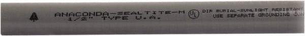 Anaconda Sealtite - 2-1/2" Trade Size, 25' Long, Flexible Liquidtight Conduit - Galvanized Steel & PVC, 63.5mm ID, Gray - Apex Tool & Supply