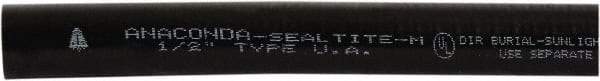Anaconda Sealtite - 3" Trade Size, 100' Long, Flexible Liquidtight Conduit - Galvanized Steel & PVC, 76.2mm ID, Black - Apex Tool & Supply