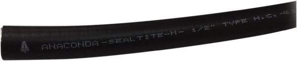 Anaconda Sealtite - 1" Trade Size, 100' Long, Flexible Liquidtight Conduit - Galvanized Steel & PVC, 1" ID, Black - Apex Tool & Supply