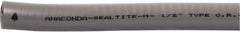 Anaconda Sealtite - 3/8" Trade Size, 800' Long, Flexible Liquidtight Conduit - Galvanized Steel & PVC, 3/8" ID, Gray - Apex Tool & Supply