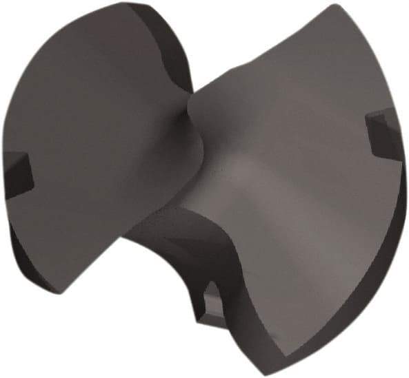 Kennametal - Series KTFS, 16.4mm Diam Grade KCP15A 143° Replaceable Drill Tip - Carbide, AlTiN Finish, U Seat Size - Apex Tool & Supply