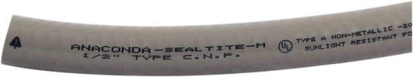 Anaconda Sealtite - 1-1/4" Trade Size, 50' Long, Flexible Liquidtight Conduit - PVC, 31.75mm ID, Gray - Apex Tool & Supply