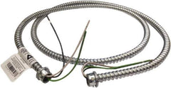 Anaconda Sealtite - 3/8" Trade Size, 6' Long, Flexible Fixture Whip Conduit - Galvanized Steel, 9.525mm ID - Apex Tool & Supply
