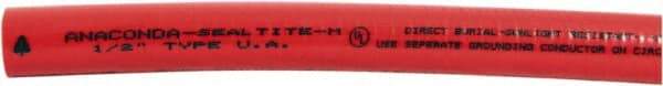 Anaconda Sealtite - 1/2" Trade Size, 100' Long, Flexible Liquidtight Conduit - Galvanized Steel & PVC, 12.7mm ID - Apex Tool & Supply