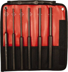 Mayhew - 6 Piece, 3 to 10mm, Pin Punch Set - Hex Shank, Steel, Comes in Kit Bag - Apex Tool & Supply