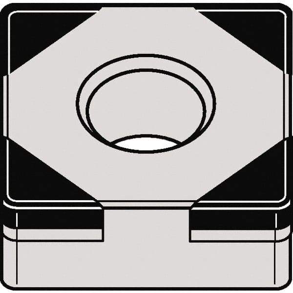 Kennametal - SNGA433 MT Grade KBH10 CBN Turning Insert - 90° Square, 1/2" Inscr Circle, 3/16" Thick, 3/64" Corner Radius - Apex Tool & Supply