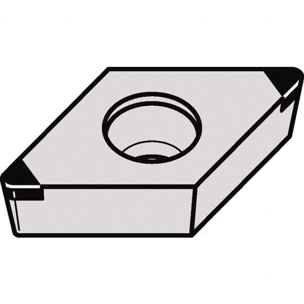Kennametal - DCGW21.50.5 MT Grade KBH10 CBN Turning Insert - 55° Diamond, 1/4" Inscr Circle, 3/32" Thick, 0.008" Corner Radius - Apex Tool & Supply