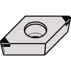 Kennametal - DCGW21.51 MT Grade KBH10 CBN Turning Insert - 55° Diamond, 1/4" Inscr Circle, 3/32" Thick, 1/64" Corner Radius - Apex Tool & Supply