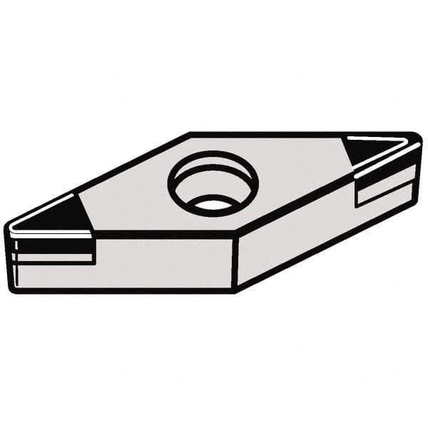 Kennametal - VBGW221 MT Grade KBH10 CBN Turning Insert - 35° Diamond, 1/4" Inscr Circle, 1/8" Thick, 1/64" Corner Radius - Apex Tool & Supply