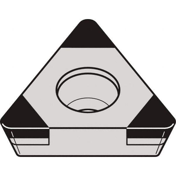 Kennametal - TPGW332 MT Grade KBH10 CBN Turning Insert - 60° Triangle, 3/8" Inscr Circle, 3/16" Thick, 1/32" Corner Radius - Apex Tool & Supply