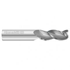 12mm Dia. x 76mm Overall Length 3-Flute 1.5mm C/R Solid Carbide SE End Mill-Round Shank-Center Cut-Uncoated - Apex Tool & Supply