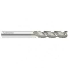 1/2 Dia. x 4 Overall Length 3-Flute .030 C/R Solid Carbide SE End Mill-Round Shank-Center Cut-FC5 - Apex Tool & Supply