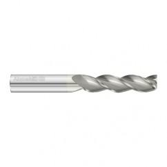 1/2 Dia. x 4 Overall Length 3-Flute Square End Solid Carbide SE End Mill-Round Shank-Center Cut-FC5 - Apex Tool & Supply