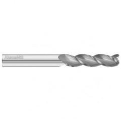 10mm Dia. x 100mm Overall Length 3-Flute 1mm C/R Solid Carbide SE End Mill-Round Shank-Center Cut-Uncoated - Apex Tool & Supply
