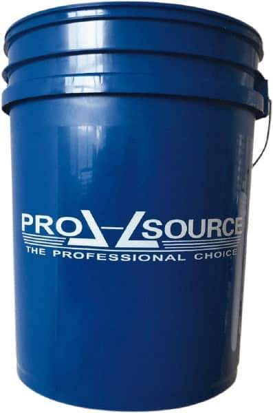 PRO-SOURCE - 5 Gal, 14.5669" High, High-Density Polyethylene Round Blue Single Pail - Handle Included, 11-7/16" Top Length x 11-7/16" Top Diam - Apex Tool & Supply