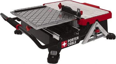 Porter-Cable - 7" Blade Diam, Tile Saw - 2,800 RPM, 16" Table Depth x 26" Table Width, 20 Volts, 5/8" Arbor - Apex Tool & Supply