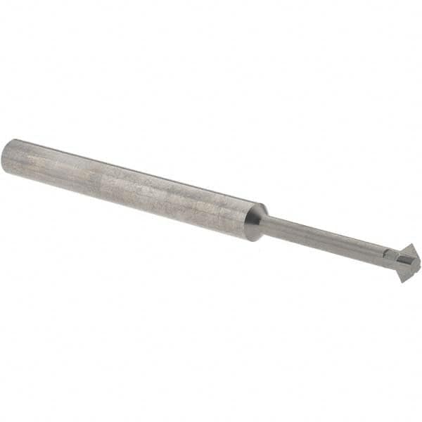 Accupro - 3/16° 3/16" Cut Diam, 0.093" Cut Width, 3/16" Shank, Solid Carbide Double-Angle Cutter - Apex Tool & Supply