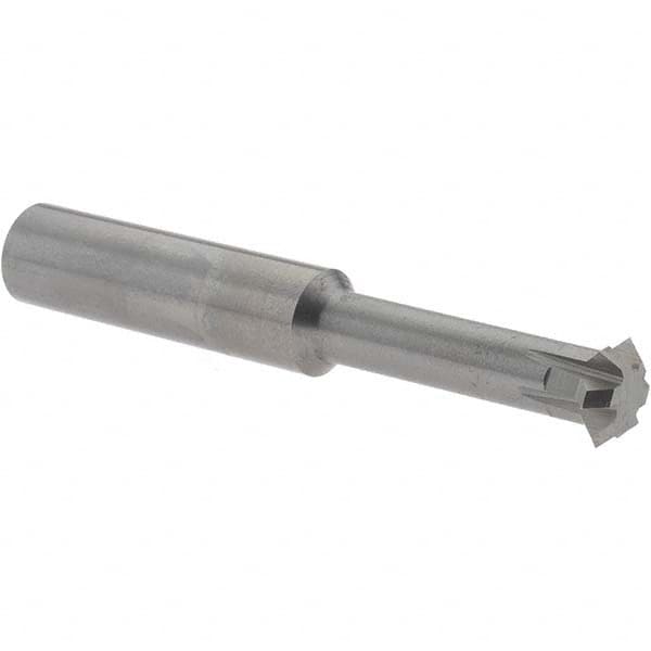 Accupro - 3/8° 3/8" Cut Diam, 1/8" Cut Width, 3/8" Shank, Solid Carbide Double-Angle Cutter - Apex Tool & Supply