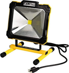 Value Collection - 120 Volt, 50 Watt, Electric, LED Portable Floor Work Light - 6' Cord, 1 Head, 5,000 Lumens, Aluminum - Apex Tool & Supply