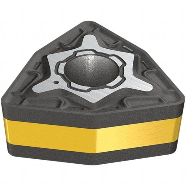 Iscar - WNMG434 M3P Grade IC830 Carbide Turning Insert - TiAlN/AlTiN/TiN Finish, 80° Trigon, 12.7mm Inscr Circle, 4.76mm Thick, 1.6mm Corner Radius - Apex Tool & Supply