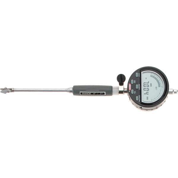 SPI - 10mm, 100mm Deep, Electronic Bore Gage - Up to 0.012mm Accuracy, 0.002mm Resolution, Data Output, Includes Indicator - Apex Tool & Supply