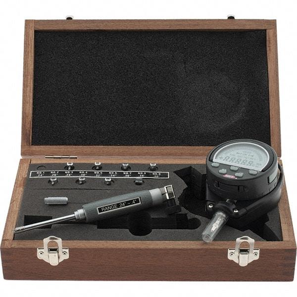 SPI - 6 to 10mm, 40mm Deep, Electronic Bore Gage - Up to 0.012mm Accuracy, 0.002mm Resolution, Data Output, Includes Indicator - Apex Tool & Supply