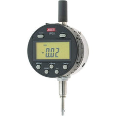 SPI - 0 to 1/2" Range, 0.0005" Graduation, Electronic Drop Inidicator - Flat & Lug Back, 0.0008" Accuracy, Digital Display, Inch & Metric - Apex Tool & Supply
