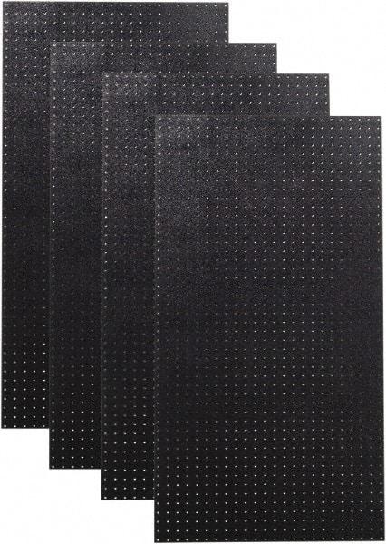 Triton - 24" Wide x 48" High Peg Board Storage Board - 4 Panels, Polyethylene, Black - Apex Tool & Supply