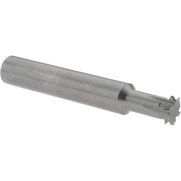 Accupro - 3/8° 3/8" Cut Diam, 0.072" Cut Width, 3/8" Shank, Solid Carbide Double-Angle Cutter - Apex Tool & Supply