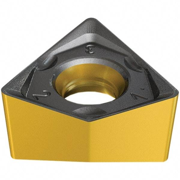 Iscar - H690 WNMU0705 MM Grade IC5400 Carbide Milling Insert - TiCN/Al2O3/TiN Finish, 5.9mm Thick, 11.5mm Inscribed Circle, 0.8mm Corner Radius - Apex Tool & Supply