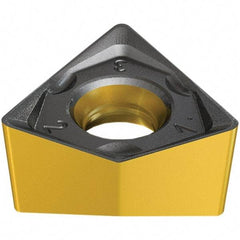 Iscar - H690 WNMU0705 MM Grade IC5400 Carbide Milling Insert - TiCN/Al2O3/TiN Finish, 5.9mm Thick, 11.5mm Inscribed Circle, 0.8mm Corner Radius - Apex Tool & Supply
