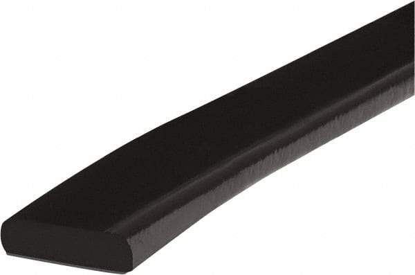 PRO-SAFE - 39" Long, Polyurethane Foam Type F Surface Guard - Black, 1" High x 2" Wide Side - Apex Tool & Supply
