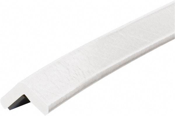 PRO-SAFE - 39" Long, Polyurethane Foam Type E Corner Guard - White, 1" High x 2" Wide Side - Apex Tool & Supply