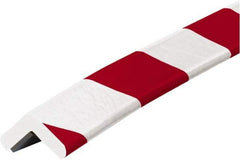 PRO-SAFE - 39" Long, Polyurethane Foam Type E Corner Guard - Red/White, 1" High x 2" Wide Side - Apex Tool & Supply