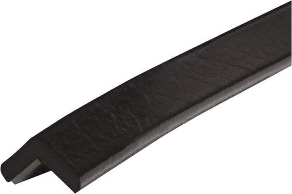 PRO-SAFE - 39" Long, Polyurethane Foam Type E Corner Guard - Black, 1" High x 2" Wide Side - Apex Tool & Supply