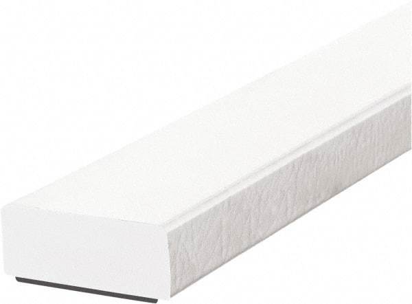 PRO-SAFE - 39" Long, Polyurethane Foam Type D Surface Guard - White, 1" High x 2" Wide Side - Apex Tool & Supply
