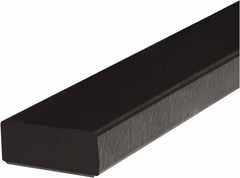 PRO-SAFE - 39" Long, Polyurethane Foam Type D Surface Guard - Black, 1" High x 2" Wide Side - Apex Tool & Supply