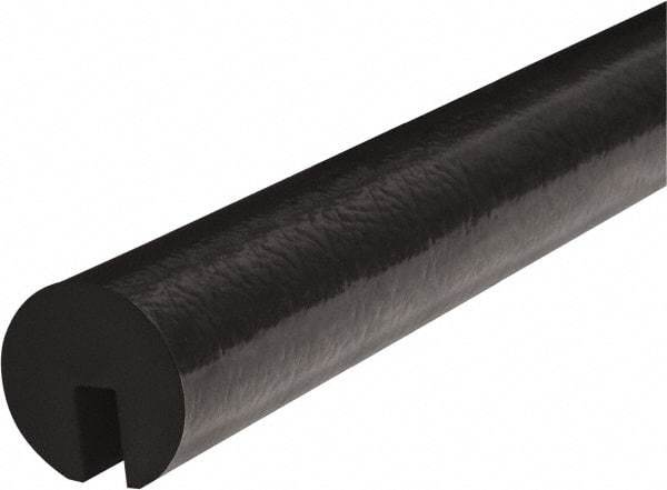 PRO-SAFE - 39" Long, Polyurethane Foam Type B+ Edge Guard - Black, 1" High x 2" Wide Side - Apex Tool & Supply