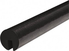 PRO-SAFE - 39" Long, Polyurethane Foam Type B+ Edge Guard - Black, 1" High x 2" Wide Side - Apex Tool & Supply
