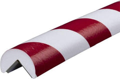PRO-SAFE - 39" Long, Polyurethane Foam Type A Corner Guard - Red/White, 1" High x 2" Wide Side - Apex Tool & Supply