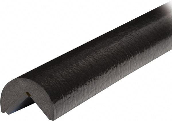 PRO-SAFE - 39" Long, Polyurethane Foam Type A Corner Guard - Black, 1" High x 2" Wide Side - Apex Tool & Supply