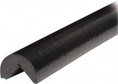 PRO-SAFE - 39" Long, Polyurethane Foam Type A Corner Guard - Black, 1" High x 2" Wide Side - Apex Tool & Supply