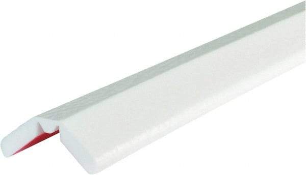 PRO-SAFE - 197" Long, Polyurethane Foam Type W Bumper Guard - White, 1" High x 2" Wide Side - Apex Tool & Supply