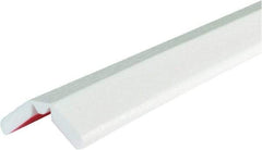 PRO-SAFE - 39" Long, Polyurethane Foam Type W Bumper Guard - White, 1" High x 2" Wide Side - Apex Tool & Supply