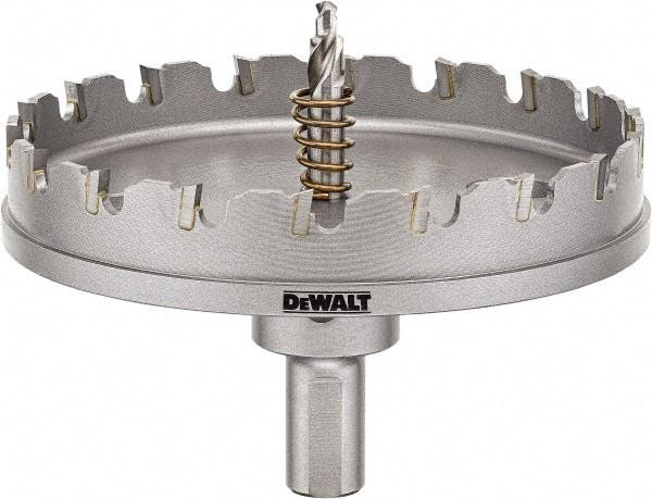 DeWALT - 4" Diam, 1/4" Cutting Depth, Hole Saw - Carbide-Tipped Saw, Toothed Edge - Apex Tool & Supply