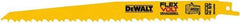 DeWALT - 9" Long x 1" Thick, Bi-Metal Reciprocating Saw Blade - Tapered Profile, 6 TPI, Toothed Edge, Tang Shank - Apex Tool & Supply