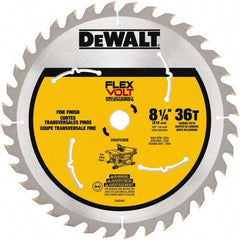 DeWALT - 8-1/4" Diam, 15.88mm Arbor Hole Diam, 36 Tooth Wet & Dry Cut Saw Blade - Steel, Smooth Action, Standard Round Arbor - Apex Tool & Supply